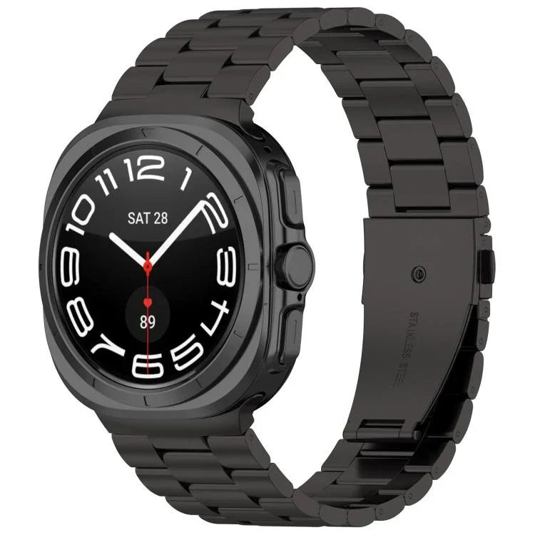 سوار ساعة معدني بثلاث خرزات xDfind، لساعات Samsung Galaxy Watch Ultra 47مم، لساعات Samsung Galaxy Watch 7 / FE / 6 / 5 / 4، لساعات Samsung Galaxy Fit3