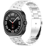 سوار ساعة معدني بثلاث خرزات xDfind، لساعات Samsung Galaxy Watch Ultra 47مم، لساعات Samsung Galaxy Watch 7 / FE / 6 / 5 / 4، لساعات Samsung Galaxy Fit3