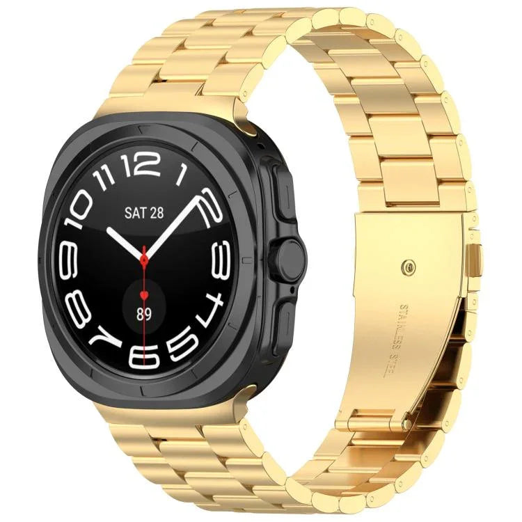 سوار ساعة معدني بثلاث خرزات xDfind، لساعات Samsung Galaxy Watch Ultra 47مم، لساعات Samsung Galaxy Watch 7 / FE / 6 / 5 / 4، لساعات Samsung Galaxy Fit3