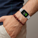 سوار ساعة معدني بثلاث خرزات xDfind، لساعات Samsung Galaxy Watch Ultra 47مم، لساعات Samsung Galaxy Watch 7 / FE / 6 / 5 / 4، لساعات Samsung Galaxy Fit3