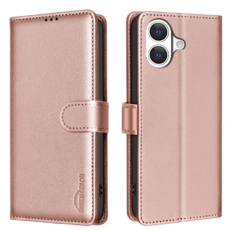 غطاء هاتف جلدي مضاد للسرقة بنقشة قشرة الليتشي مع تقنية RFID، لهواتف iPhone 17 Pro Max، iPhone 17 Pro، iPhone 17، iPhone Air