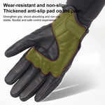 قفازات دراجات نارية من جلد الغنم SOMAN MG-24، قفازات شاشة تعمل باللمس للطرق الوعرة، قفازات عتيقة، مقاسات M، L، XL، XXL