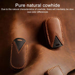 For Kia Carnival Hallmo B087 Crazy Horse Cowhide Car Key Protection Cover, For Kia Carnival
