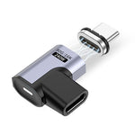 محول مغناطيسي شفط PD240W من ذكر Type-C إلى أنثى، سرعة 80 جيجابت في الثانية، 60 ألف دورة، رأس مستقيم، رأس زاوية، رأس زاوية جانبي