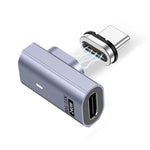 محول مغناطيسي شفط PD240W من ذكر Type-C إلى أنثى، سرعة 80 جيجابت في الثانية، 60 ألف دورة، رأس مستقيم، رأس زاوية، رأس زاوية جانبي