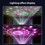 مصباح كرة سحرية دوار LED RGB على المسرح، تحكم صوتي، تحكم عن بعد
