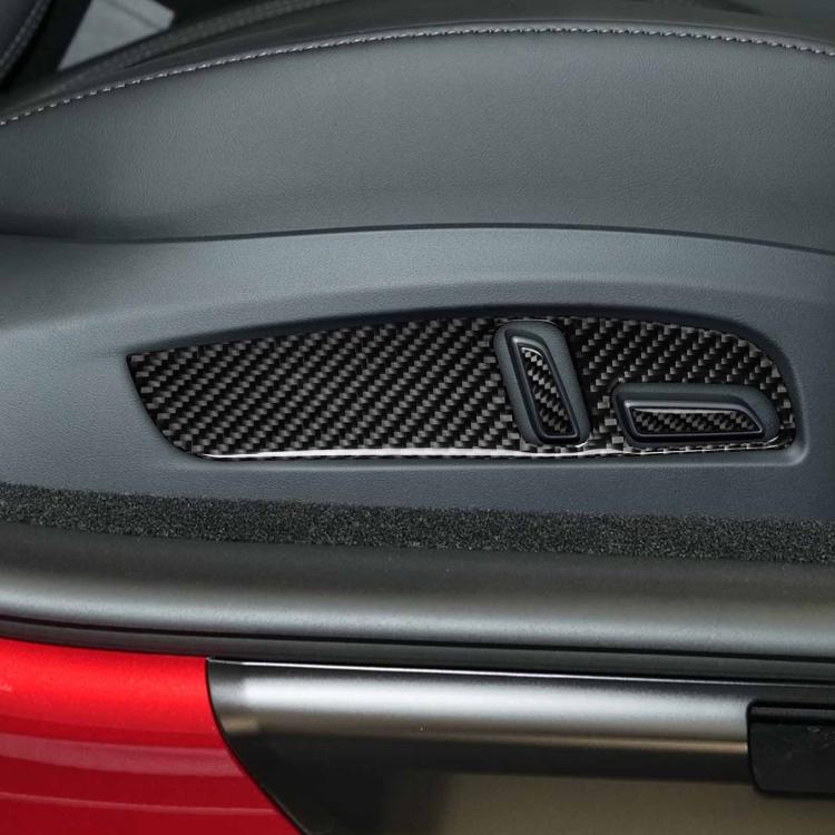 For Tesla Model 3 2023- 7pcs/Set Carbon Fiber Car Seat Adjustment Panel Decorative Sticker, 7pcs/Set Car Seat Adjustment Panel, Left Drive, 7pcs/Set Car Seat Adjustment Panel, Right Drive