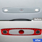 For Tesla Model 3 2023- 2pcs/Set Carbon Fiber Car Reading Light Panel Decorative Sticker, For Tesla Model 3 2023- Car Reading Light Panel
