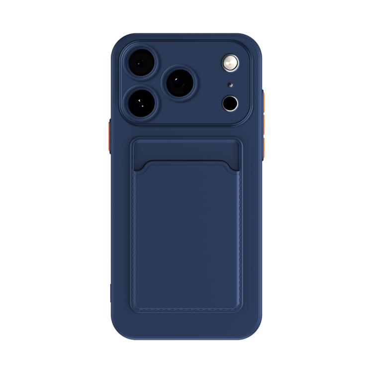 غطاء هاتف TPU مع ملمس يشبه الجلد، زر بلون متباين، وفتحة بطاقة، لهواتف iPhone 17 Pro Max، iPhone 17 Pro، iPhone 17، iPhone Air