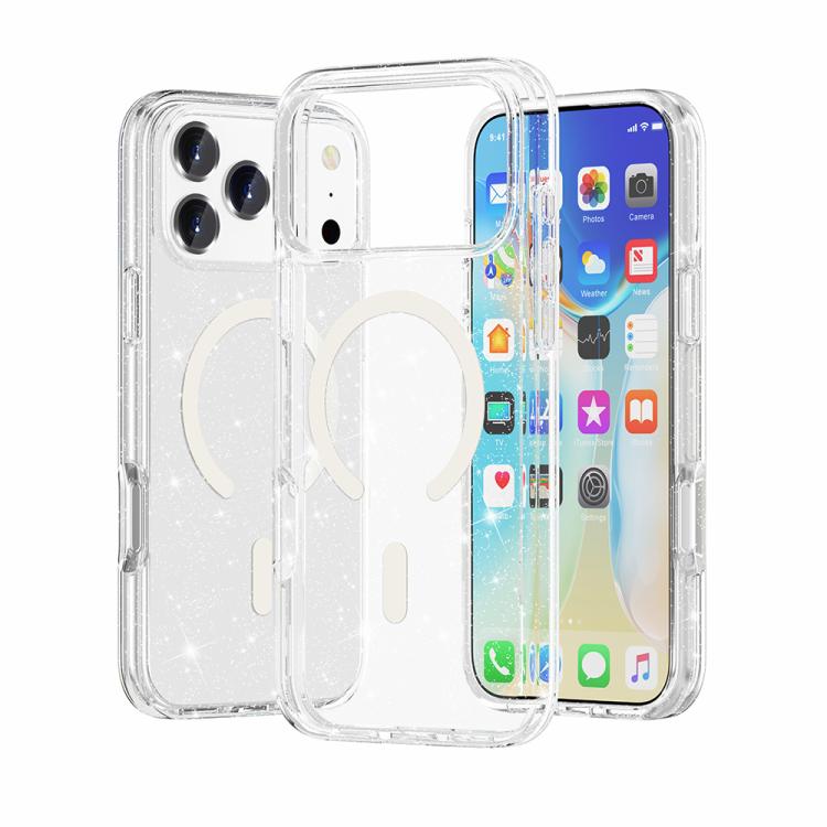 غطاء هاتف مغناطيسي MagSafe بنمط مسحوق لامع على طراز Terminator، لهواتف iPhone 17 Pro Max، iPhone 17 Pro، iPhone 17، iPhone Air