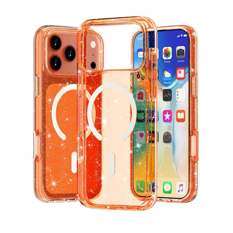 غطاء هاتف مغناطيسي MagSafe بنمط مسحوق لامع على طراز Terminator، لهواتف iPhone 17 Pro Max، iPhone 17 Pro، iPhone 17، iPhone Air