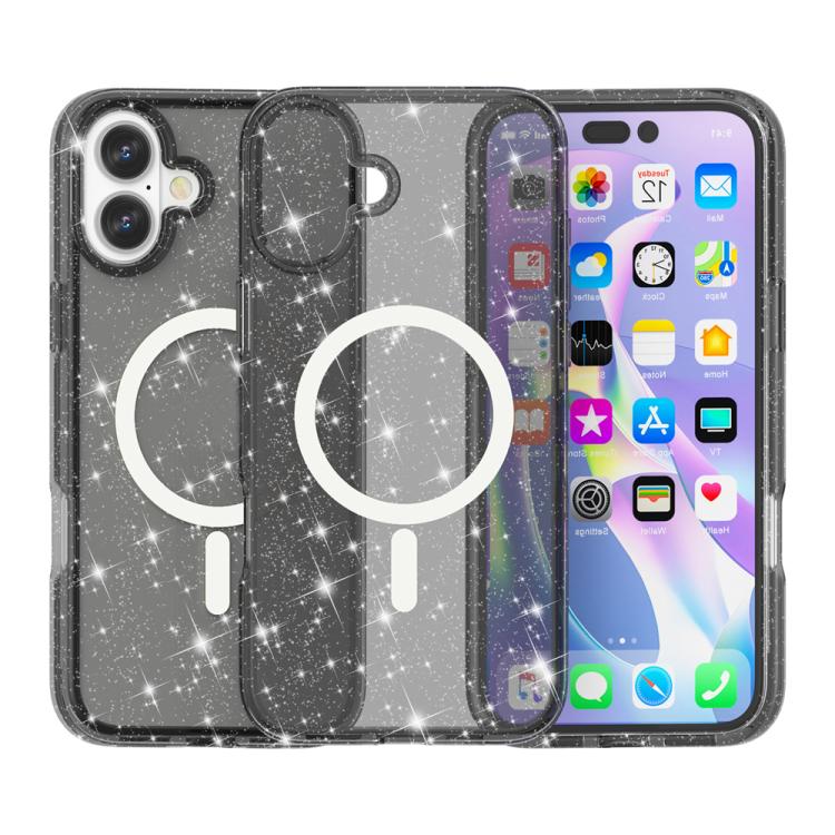 غطاء هاتف مغناطيسي MagSafe بنمط مسحوق لامع على طراز Terminator، لهواتف iPhone 17 Pro Max، iPhone 17 Pro، iPhone 17، iPhone Air