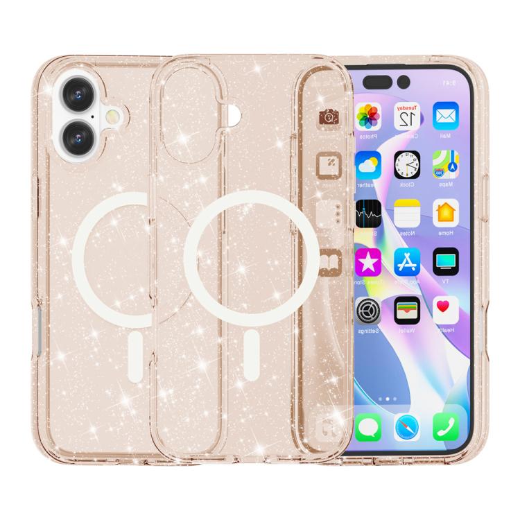 غطاء هاتف مغناطيسي MagSafe بنمط مسحوق لامع على طراز Terminator، لهواتف iPhone 17 Pro Max، iPhone 17 Pro، iPhone 17، iPhone Air