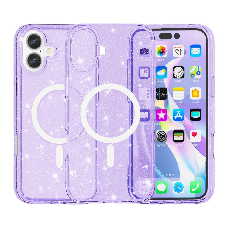 غطاء هاتف مغناطيسي MagSafe بنمط مسحوق لامع على طراز Terminator، لهواتف iPhone 17 Pro Max، iPhone 17 Pro، iPhone 17، iPhone Air