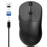 فأرة ألعاب خفيفة الوزن HXSJ T68 بثلاثة أوضاع سلكية 2.4G BT5.1 لاسلكية، T68