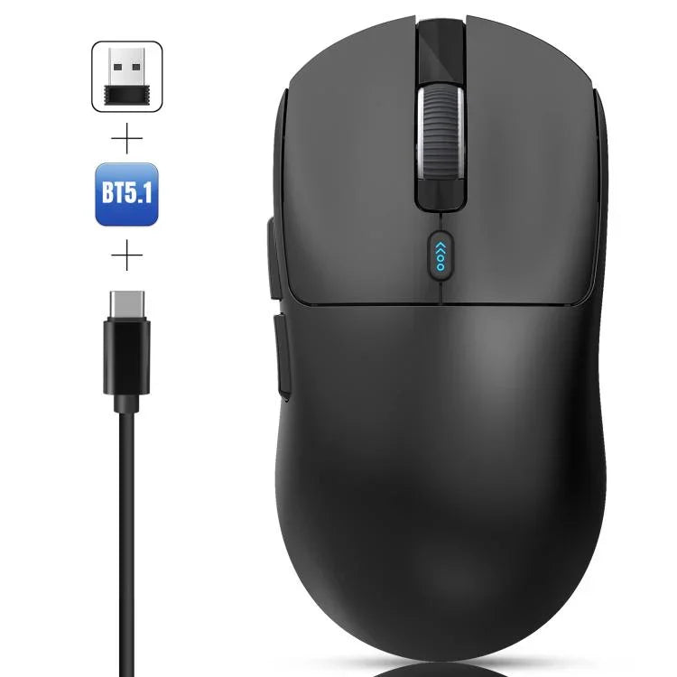 فأرة ألعاب خفيفة الوزن HXSJ T68 بثلاثة أوضاع سلكية 2.4G BT5.1 لاسلكية، T68