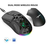 فأرة لاسلكية قابلة لإعادة الشحن HXSJ T26 بوضعين 2.4G BT5.1، T26