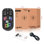 فأرة لاسلكية شفافة HXSJ T200 بوضعين 2.4G BT5.0 RGB، T200