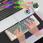 لوحة مفاتيح غشائية HXSJ V400 سلكية بإضاءة خلفية RGB وتوافق ألوان، 63 مفتاح، طول الكابل: 1.7 متر، V400 بيج + رمادي، V400 رمادي + بيج، V400 بيج + رمادي + برتقالي، V400 رمادي + بيج + برتقالي