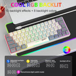 لوحة مفاتيح غشائية HXSJ V400 سلكية بإضاءة خلفية RGB وتوافق ألوان، 63 مفتاح، طول الكابل: 1.7 متر، V400 بيج + رمادي، V400 رمادي + بيج، V400 بيج + رمادي + برتقالي، V400 رمادي + بيج + برتقالي