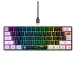 لوحة مفاتيح غشائية HXSJ V700WB سلكية بإضاءة خلفية RGB، 61 مفتاح، طول الكابل: 1.7 متر، V700WB