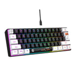 لوحة مفاتيح غشائية HXSJ V700WB سلكية بإضاءة خلفية RGB، 61 مفتاح، طول الكابل: 1.7 متر، V700WB
