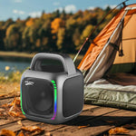 مكبر صوت بلوتوث محمول RGB MS6K مع إضاءة متلألئة، مكبر صوت خارجي للكاريوكي، بدون ميكروفون، ميكروفون مزدوج