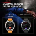 ساعة ذكية Zeblaze Stratos 4 متينة للأنشطة الخارجية مع GPS، شاشة 1.43 بوصة، مقاومة للماء 5 ATM وIP69K