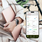 ساعة رياضية ذكية MOMAX SW2S بشاشة 1.38 بوصة، مقاومة للماء بمعيار IP68