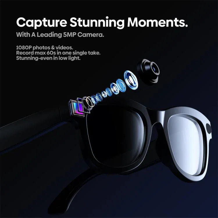 نظارات Zeblaze Eyewear AI للتصوير، صوت مفتوح، مساعد ذكي بالذكاء الاصطناعي