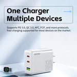 شاحن سريع WK WP-U66 Kinkong بقوة 65 واط مزدوج USB-C / Type-C + USB GaN، قابس المملكة المتحدة، قابس الولايات المتحدة، قابس الاتحاد الأوروبي