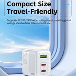 شاحن سريع WK WP-U66 Kinkong بقوة 65 واط مزدوج USB-C / Type-C + USB GaN، قابس المملكة المتحدة، قابس الولايات المتحدة، قابس الاتحاد الأوروبي