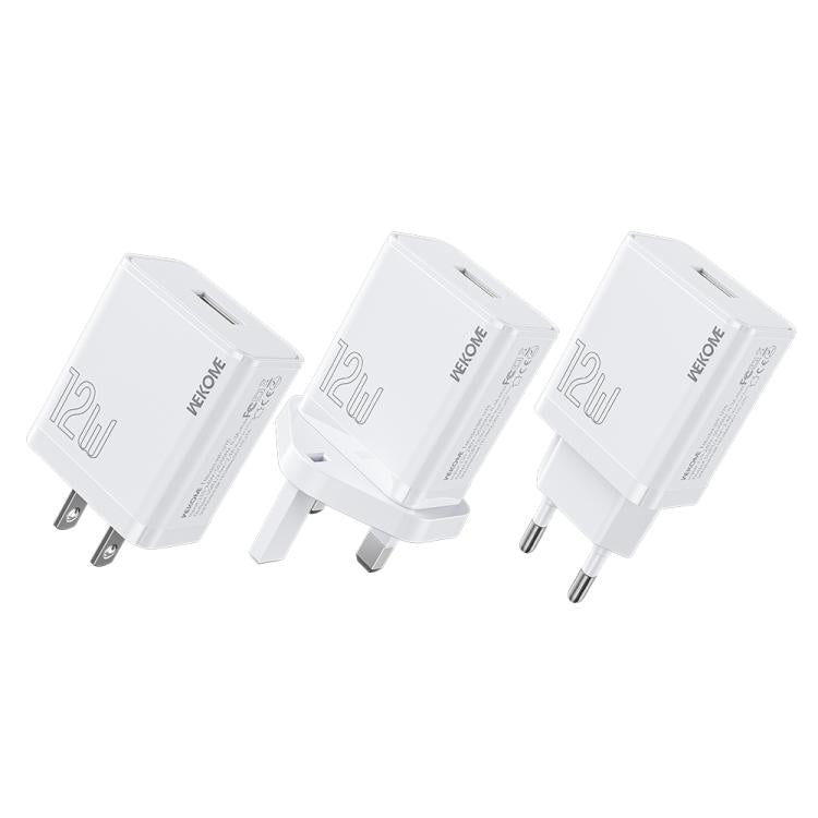 شاحن WK WP-U76 Kinkong بقوة 12 واط USB، قابس المملكة المتحدة، قابس الولايات المتحدة، قابس الاتحاد الأوروبي