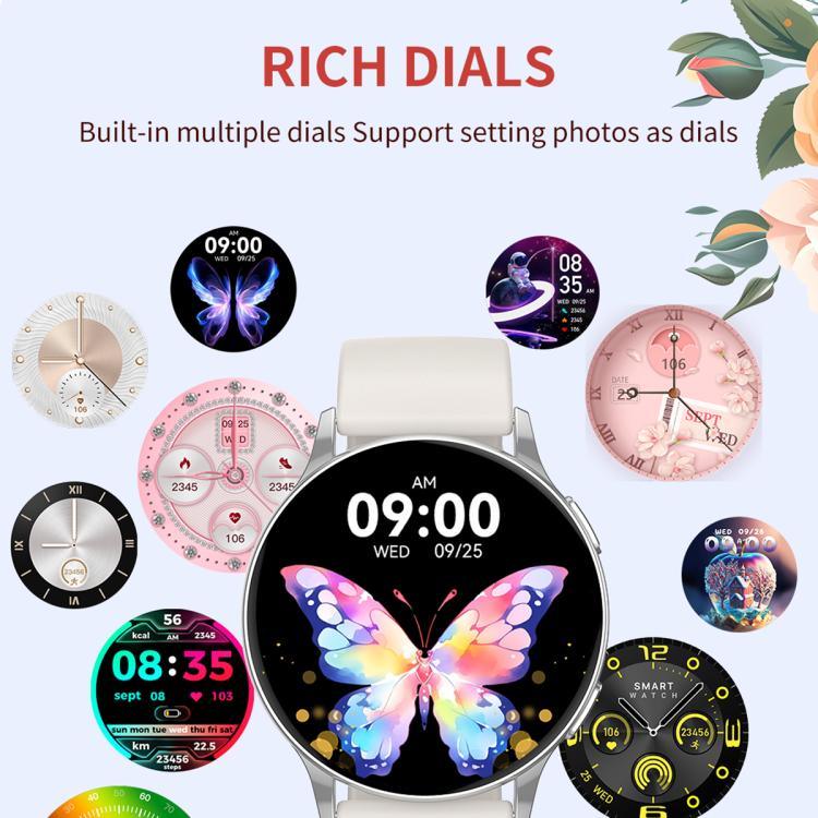 ساعة ذكية نسائية CY29 بشاشة AMOLED مقاس 1.32 بوصة، تدعم تطبيق COFIT