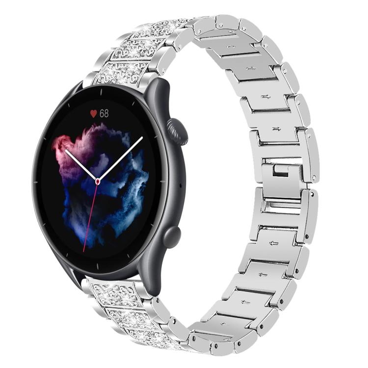 xDfind Diamond Jewelry Steel Watch Band, 22mm For Amazfit GTR 4/3/3 Pro/Bip6/Bip5, 20mm For Amazfit Bip U / Lite / Bip 3 Pro, 20mm For Amazfit GTS4 mini/GTS3/2/2E/GT2 mini, 18mm For Huawei GT5/GT4 41mm / OPPO Watch X2 Mini, 14mm For Garmin Lily 2      ...