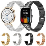 xDfind Diamond Jewelry Steel Watch Band, 22mm For Amazfit GTR 4/3/3 Pro/Bip6/Bip5, 20mm For Amazfit Bip U / Lite / Bip 3 Pro, 20mm For Amazfit GTS4 mini/GTS3/2/2E/GT2 mini, 18mm For Huawei GT5/GT4 41mm / OPPO Watch X2 Mini, 14mm For Garmin Lily 2      ...