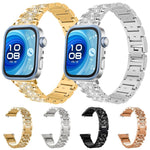 xDfind Diamond Jewelry Stainless Steel Watch Band, For Huawei Watch Fit 5 / Fit 5 Pro 20mm, For Huawei Band 10 / 9 / 8 14mm