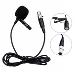 ميكروفون لافالير معدني، طول الكابل: 1.5 متر، رأس XLR بثلاثة دبابيس، رأس XLR بأربعة دبابيس