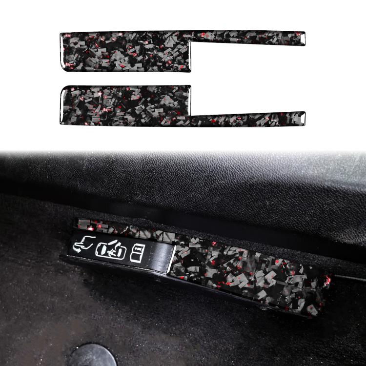 2pcs/Set Forged Gold Foil Carbon Fiber Car Door Lock Switch Decorative Sticker for Chevrolet Corvette C8 2020-, Left and Right Driver, Door Lock Switch