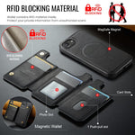 غطاء هاتف MAGKING K3 مع حقيبة بطاقة RFID قابلة للفصل وماجسيف، لهواتف iPhone 17e / 16e، iPhone 17، iPhone 16 Pro Max، iPhone 16 Pro، iPhone 16 Plus، iPhone 16