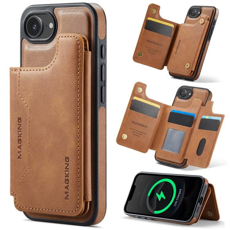 غطاء هاتف MAGKING K3 مع حقيبة بطاقة RFID قابلة للفصل وماجسيف، لهواتف iPhone 17e / 16e، iPhone 17، iPhone 16 Pro Max، iPhone 16 Pro، iPhone 16 Plus، iPhone 16