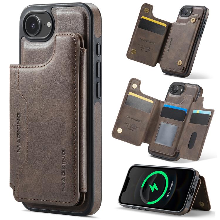 غطاء هاتف MAGKING K3 مع حقيبة بطاقة RFID قابلة للفصل وماجسيف، لهواتف iPhone 17e / 16e، iPhone 17، iPhone 16 Pro Max، iPhone 16 Pro، iPhone 16 Plus، iPhone 16