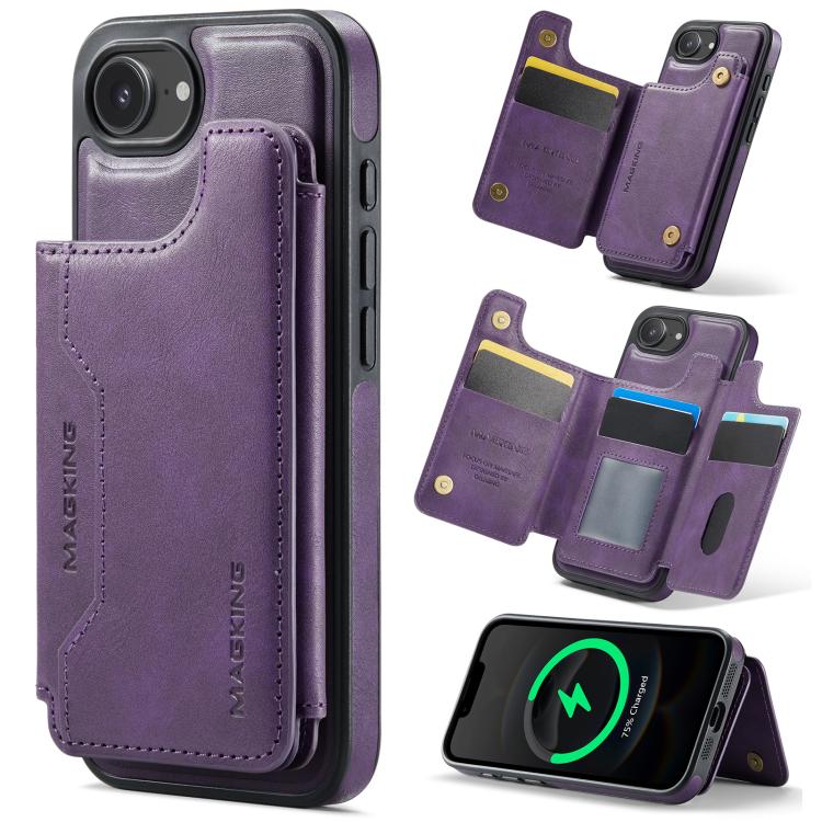 غطاء هاتف MAGKING K3 مع حقيبة بطاقة RFID قابلة للفصل وماجسيف، لهواتف iPhone 17e / 16e، iPhone 17، iPhone 16 Pro Max، iPhone 16 Pro، iPhone 16 Plus، iPhone 16