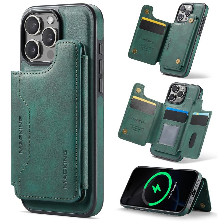 غطاء هاتف MAGKING K3 مع حقيبة بطاقة RFID قابلة للفصل وماجسيف، لهواتف iPhone 17e / 16e، iPhone 17، iPhone 16 Pro Max، iPhone 16 Pro، iPhone 16 Plus، iPhone 16