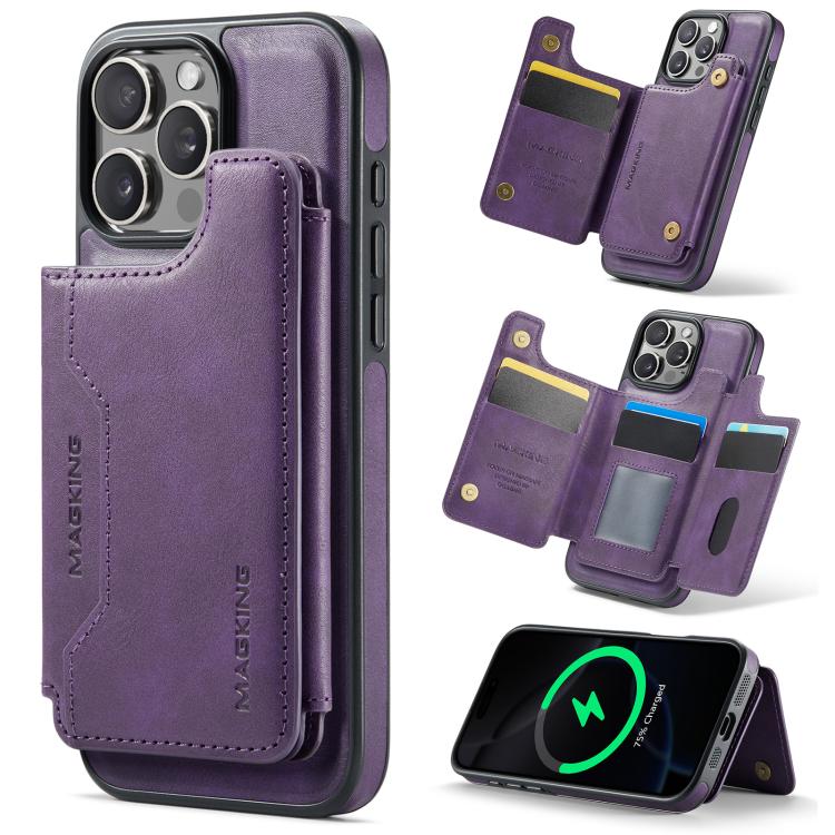 غطاء هاتف MAGKING K3 مع حقيبة بطاقة RFID قابلة للفصل وماجسيف، لهواتف iPhone 17e / 16e، iPhone 17، iPhone 16 Pro Max، iPhone 16 Pro، iPhone 16 Plus، iPhone 16