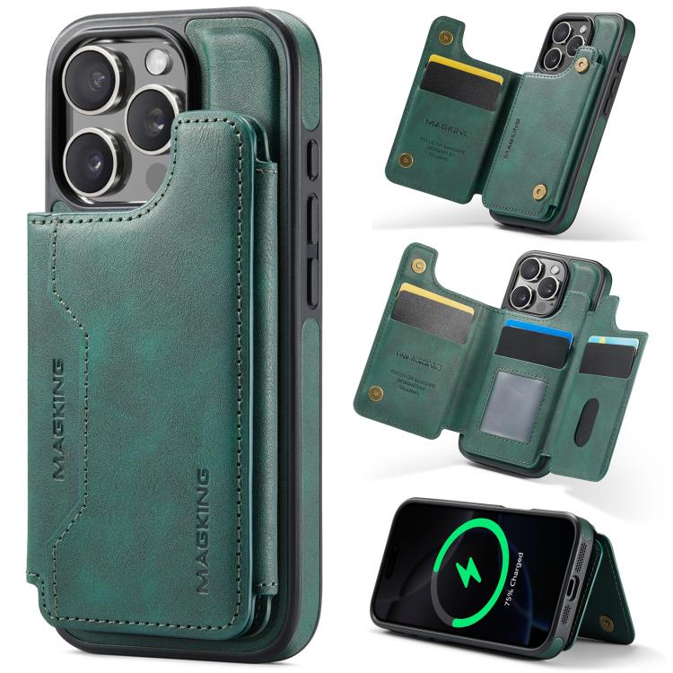 غطاء هاتف MAGKING K3 مع حقيبة بطاقة RFID قابلة للفصل وماجسيف، لهواتف iPhone 17e / 16e، iPhone 17، iPhone 16 Pro Max، iPhone 16 Pro، iPhone 16 Plus، iPhone 16