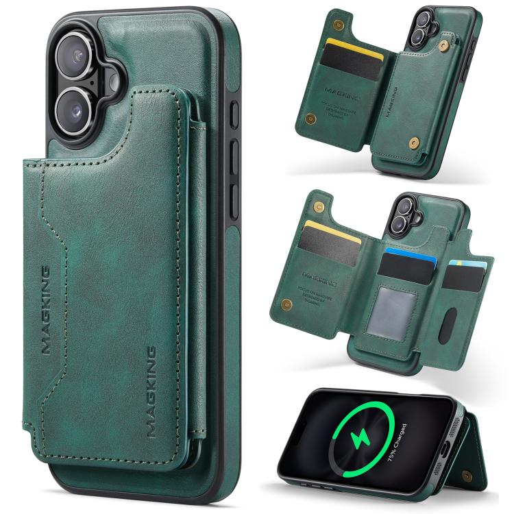 غطاء هاتف MAGKING K3 مع حقيبة بطاقة RFID قابلة للفصل وماجسيف، لهواتف iPhone 17e / 16e، iPhone 17، iPhone 16 Pro Max، iPhone 16 Pro، iPhone 16 Plus، iPhone 16