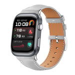 xDfind Flat Head Black Shark Fine Grain Leather Watch Band, For Huawei Watch Fit 5 / Fit 5 Pro 20mm, For Huawei Watch D2 22mm