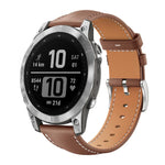 xDfind Flat Head Black Shark Fine Grain Leather Watch Band, For Garmin Fenix 8/7/6/5 22mm 20mm, For Garmin Fenix 8/7X/6X/5X 26mm 22mm, For Garmin Forerunner 220/735/735XT/230/235 20mm, For Garmin Forerunner 35/30/35j 20mm