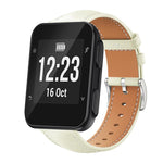 xDfind Flat Head Black Shark Fine Grain Leather Watch Band, For Garmin Fenix 8/7/6/5 22mm 20mm, For Garmin Fenix 8/7X/6X/5X 26mm 22mm, For Garmin Forerunner 220/735/735XT/230/235 20mm, For Garmin Forerunner 35/30/35j 20mm
